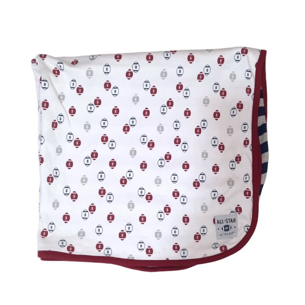 Just One You Carter's All Star Football Striped Double Sided Security Blanket